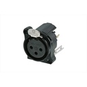 CONECTOR XLR HEMBRA NEUTRIK NC3FBV2-B BK