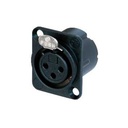 CONECTOR XLR HEMBRA NEUTRIK NC3FD-LX-B BK