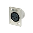 CONECTOR XLR HEMBRA NEUTRIK NC3FPP BK