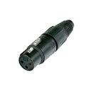 CONECTOR XLR HEMBRA NEUTRIK NC3FXX-BAG-WOB BK