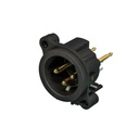 CONECTOR XLR MASCULINO NEUTRIK NC3MAV-0 BK