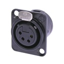 CONECTOR XLR HEMBRA NEUTRIK NC4FD-L-B-1 BK