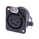 XLR CONECTOR NEUTRIK NC4FDM3-H-BAG BK
