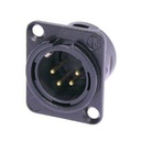 CONECTOR XLR NEUTRIK NC4MD L BAG 1 BK