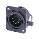 CONECTOR XLR NEUTRIK NC5MDM3-V-BAG BK