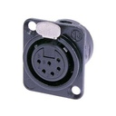 CONECTOR XLR HEMBRA NEUTRIK NC6FD-L-BAG-1 BK