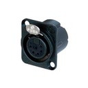 CONECTOR XLR DE CHASIS HEMBRA NEUTRIK NC6FD-LX-B BK