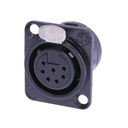 CONECTOR XLR HEMBRA DE 7 PINES NEUTRIK NC7FD-L-B-1 BK