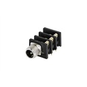 CONECTOR JACK CHASIS HEMBRA 1/4 3 PINS NEUTRIK NRJ6HM-1-AU BK