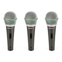 MICRÓFONO DINÁMICO DE MANO SAMSON Q6 3 PACK