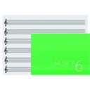 CUADERNO DE PAPEL PAUTADO OQAN DINA5 APISLAN 6 PAUTAS 90GR