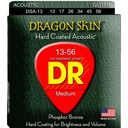 CUERDAS ACUSTICA DR DSA-13 DRAGON SKIN CLEAR COATED PHOSPHOR BRONZE HEXAGONAL 13-17-26-34-45-56