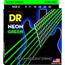 CUERDAS GITARRA ELÉCTRICA DR NGE-9 NEON GREEN