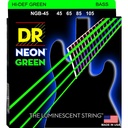 CUERDAS DE BAJO DR NGB-45 NEON GREEN