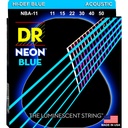 CUERDAS ACUSTICA DR NBA-11 NEON BLUE