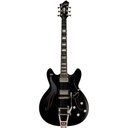 GUITARRA DE CUERPO SEMI-HUECO HAGSTROM TREMAR VIKING DLX BK