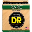 CUERDAS ACUSTICA 12-STRING DR RPL-10/12 RARE